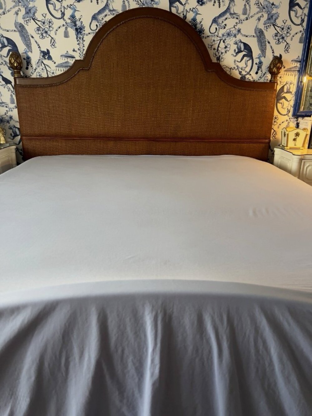 ZARA HOME Queen Flat Sheet Blue 100% Cotton 86" x 109" Bedding